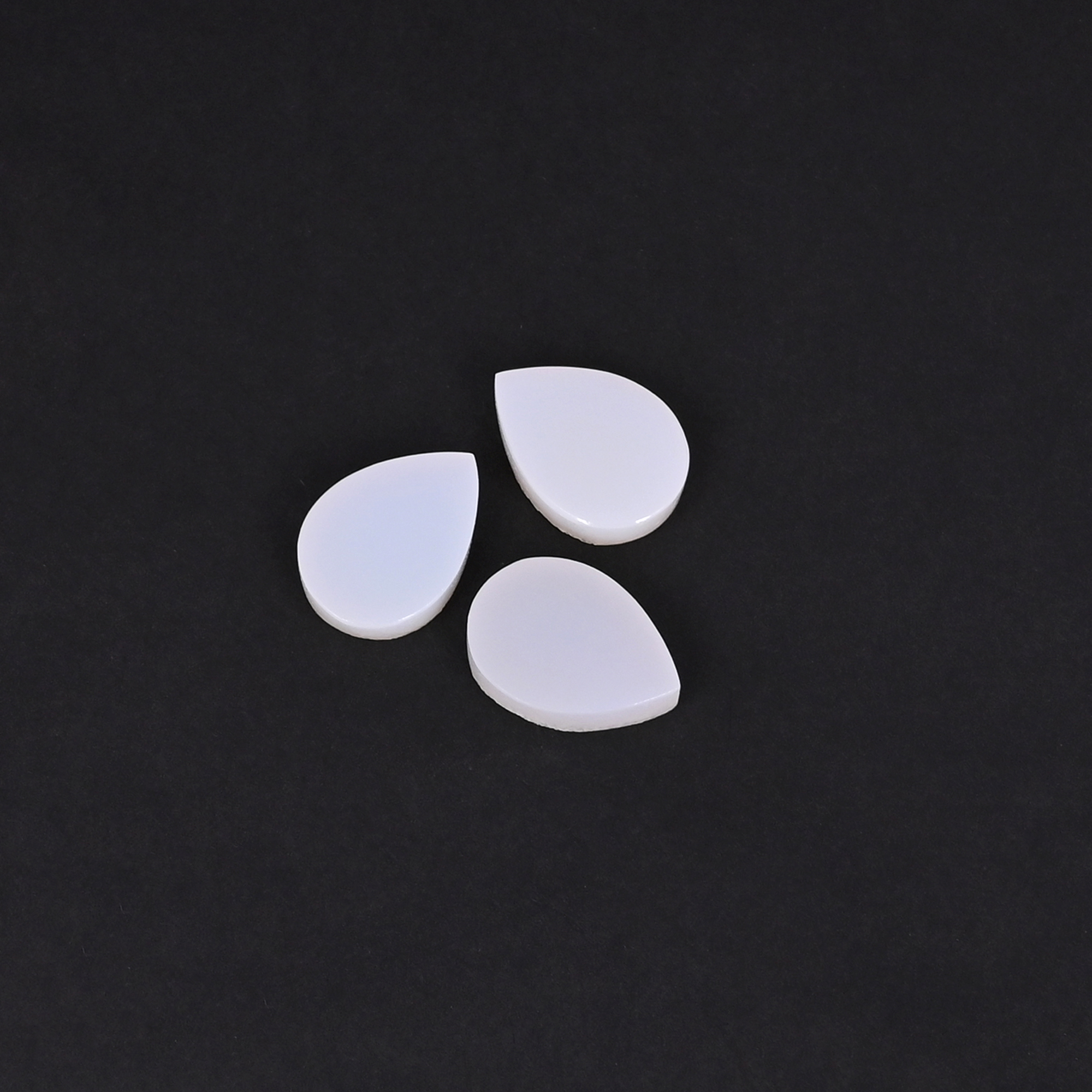 White Druzy Loose Gemstone Pear Shape 53Carat Per Piece 14x10mm