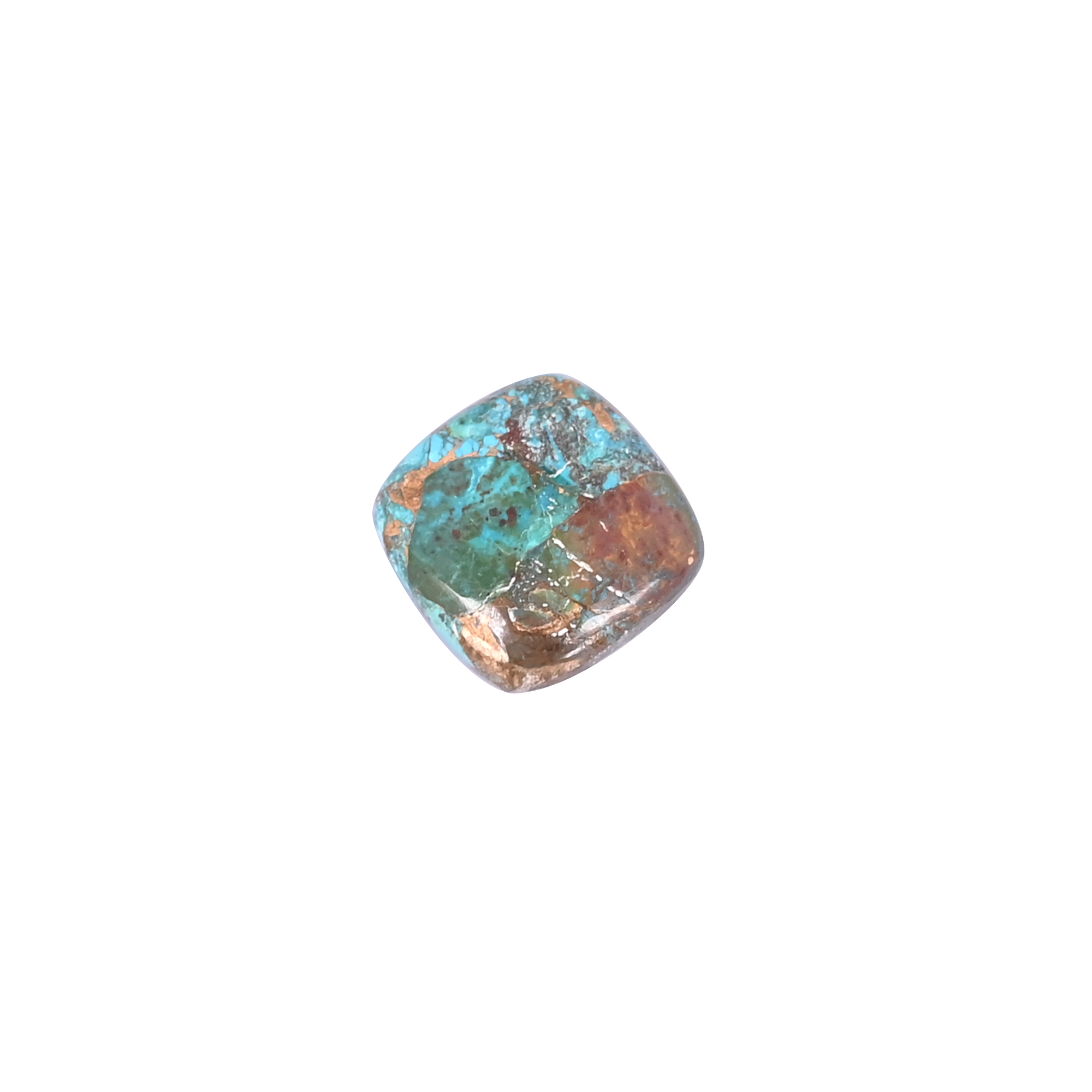 Chrysocolla 107 Carat 16mm Cushion Shape Loose Gemstone