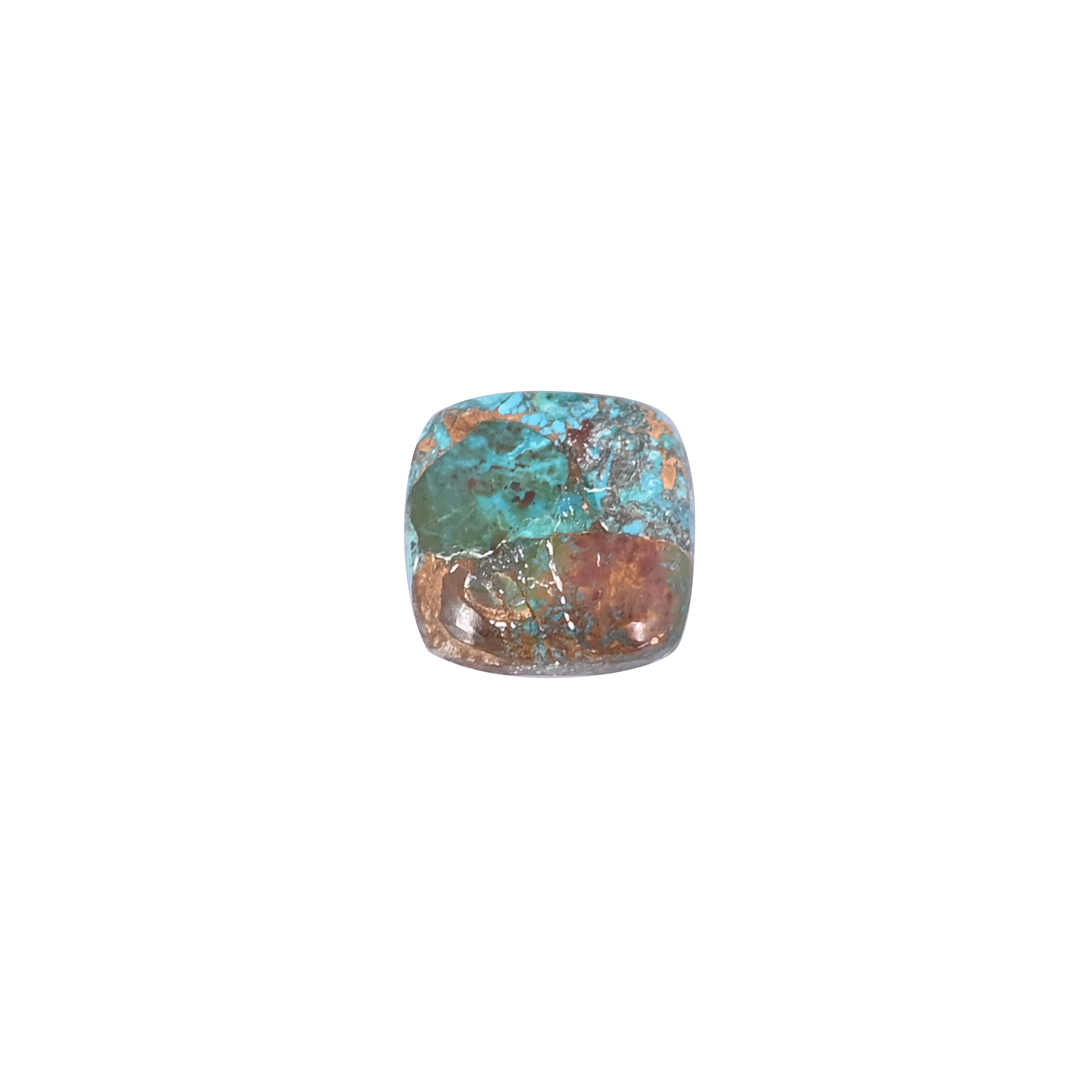 Chrysocolla 107 Carat 16mm Cushion Shape Loose Gemstone
