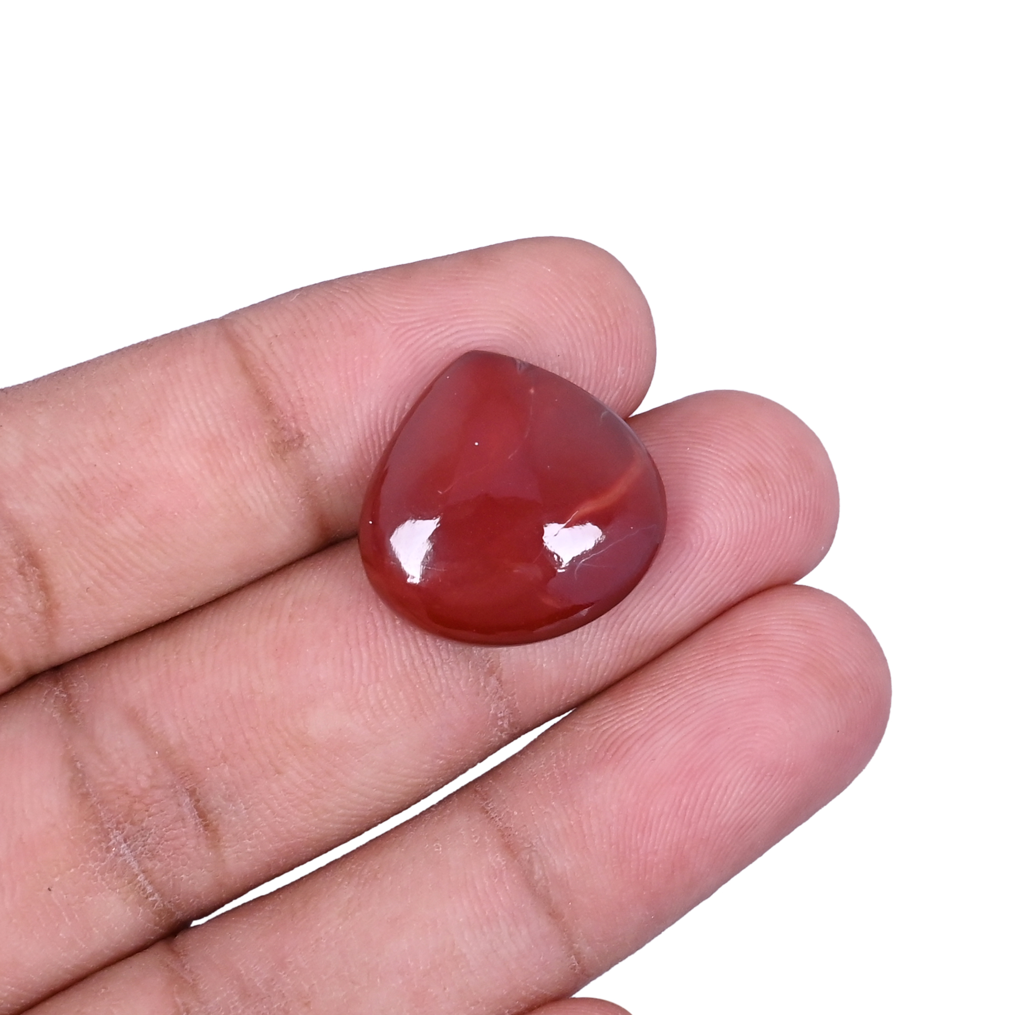Red Jasper Loose Gemstone Heart Shape 1630 Carat 19mm
