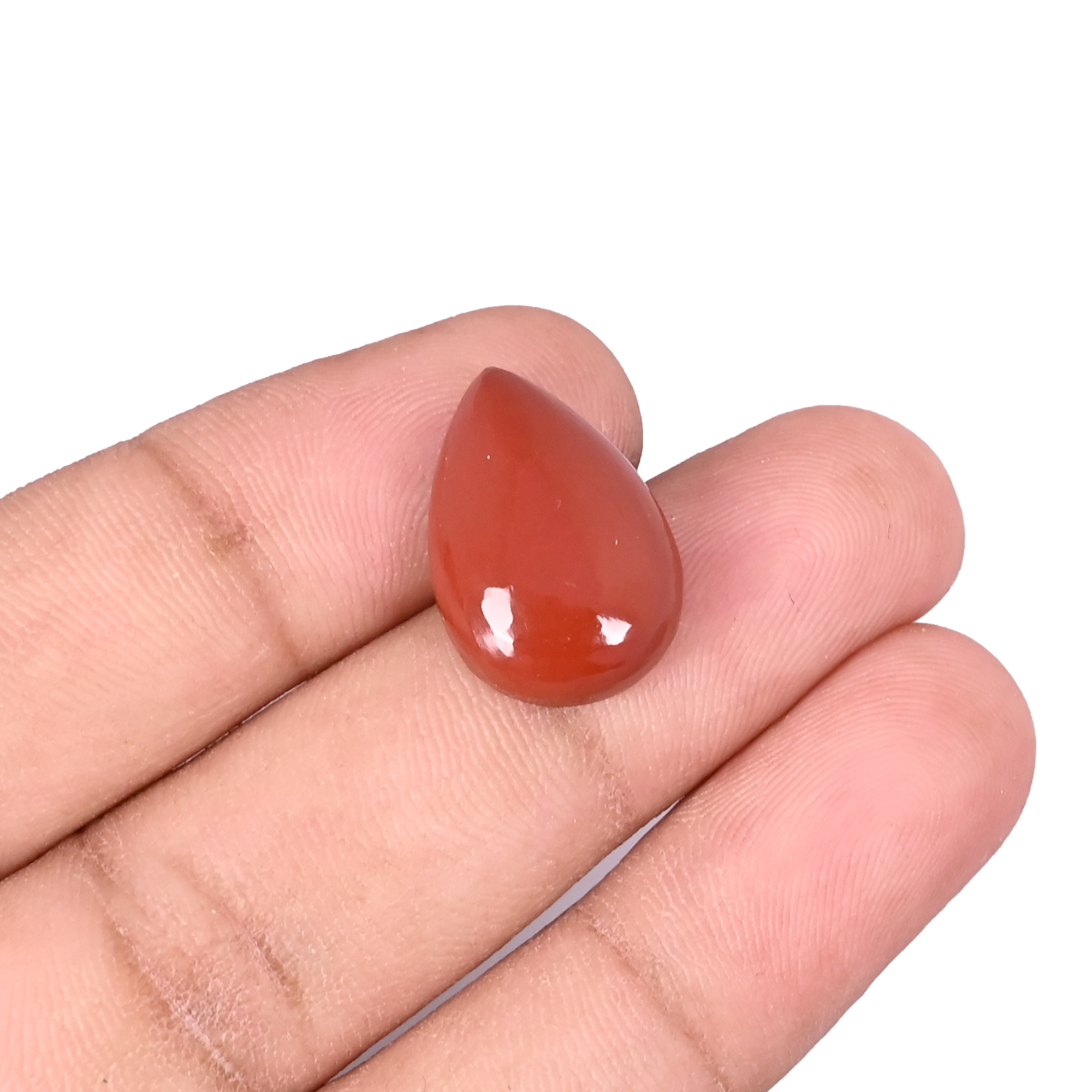 Red Jasper Loose Gemstone Pear Shape 11 Carat 19x13mm