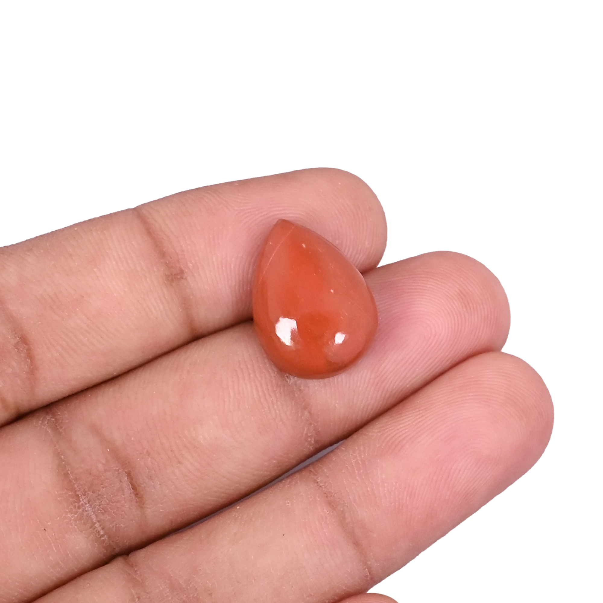Red Jasper Loose Gemstone Pear Shape 11 Carat 18x13mm