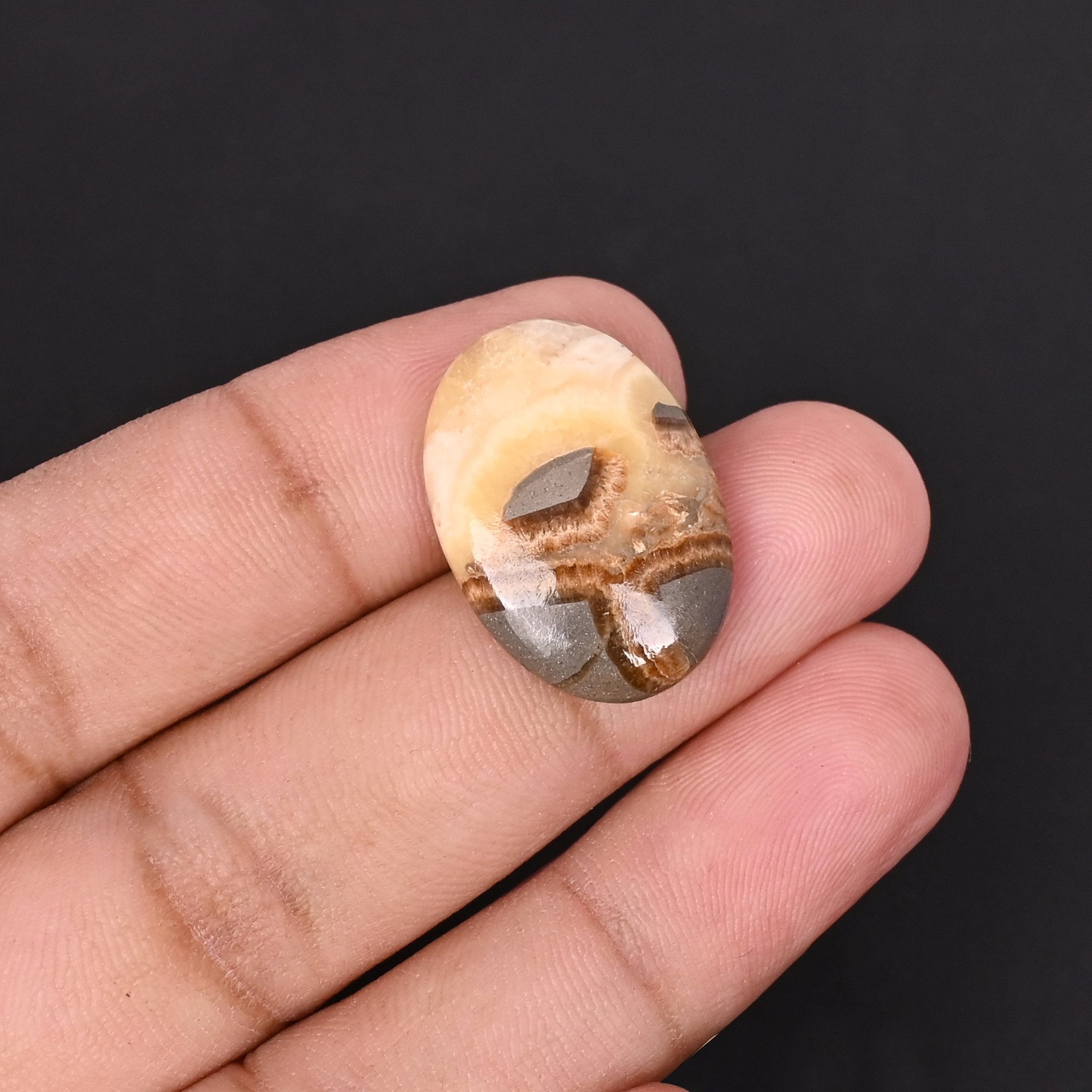 Natural Septarian Jasper Oval Shape 24x16mm 155 Carat