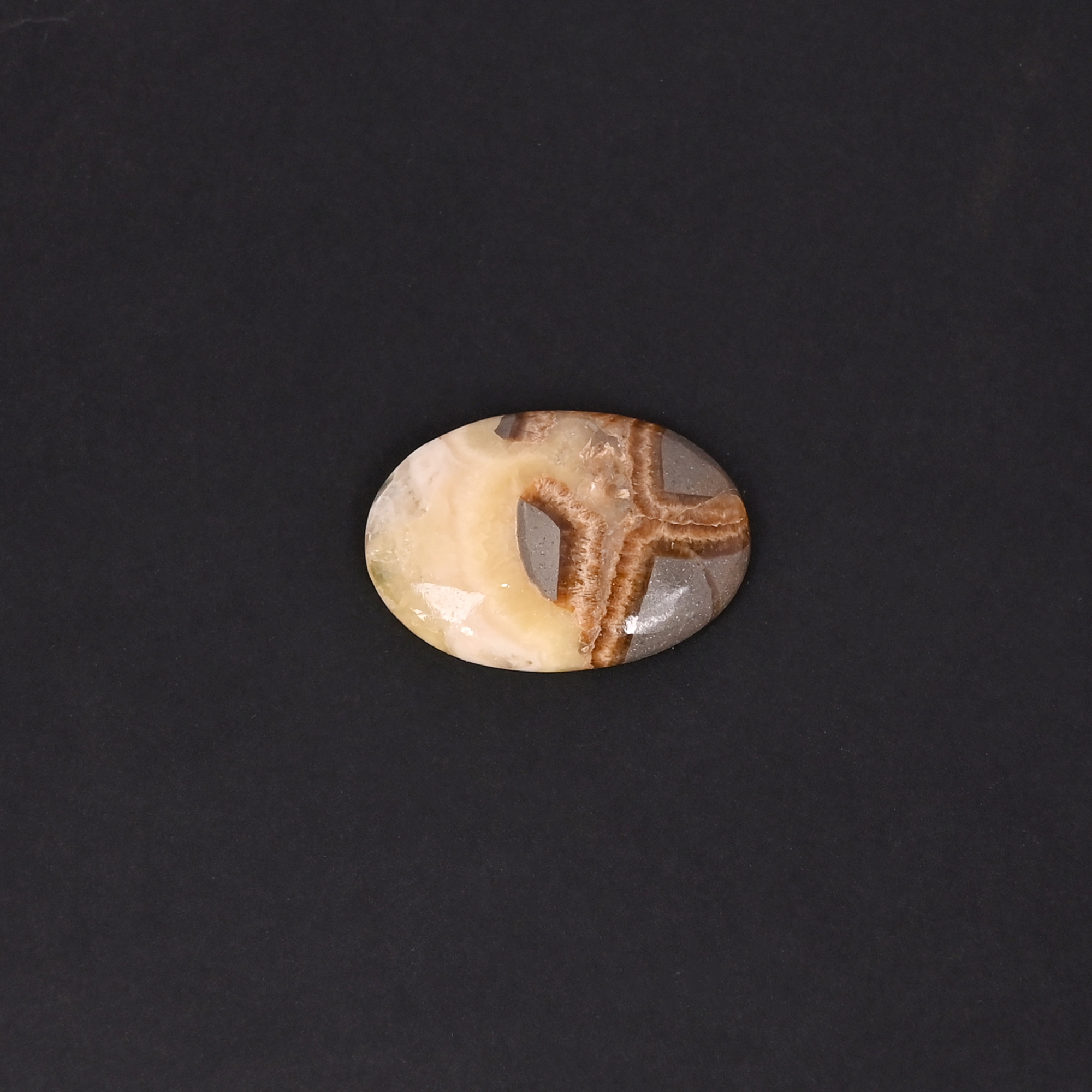 Natural Septarian Jasper  Oval Shape 24x16mm 155 Carat