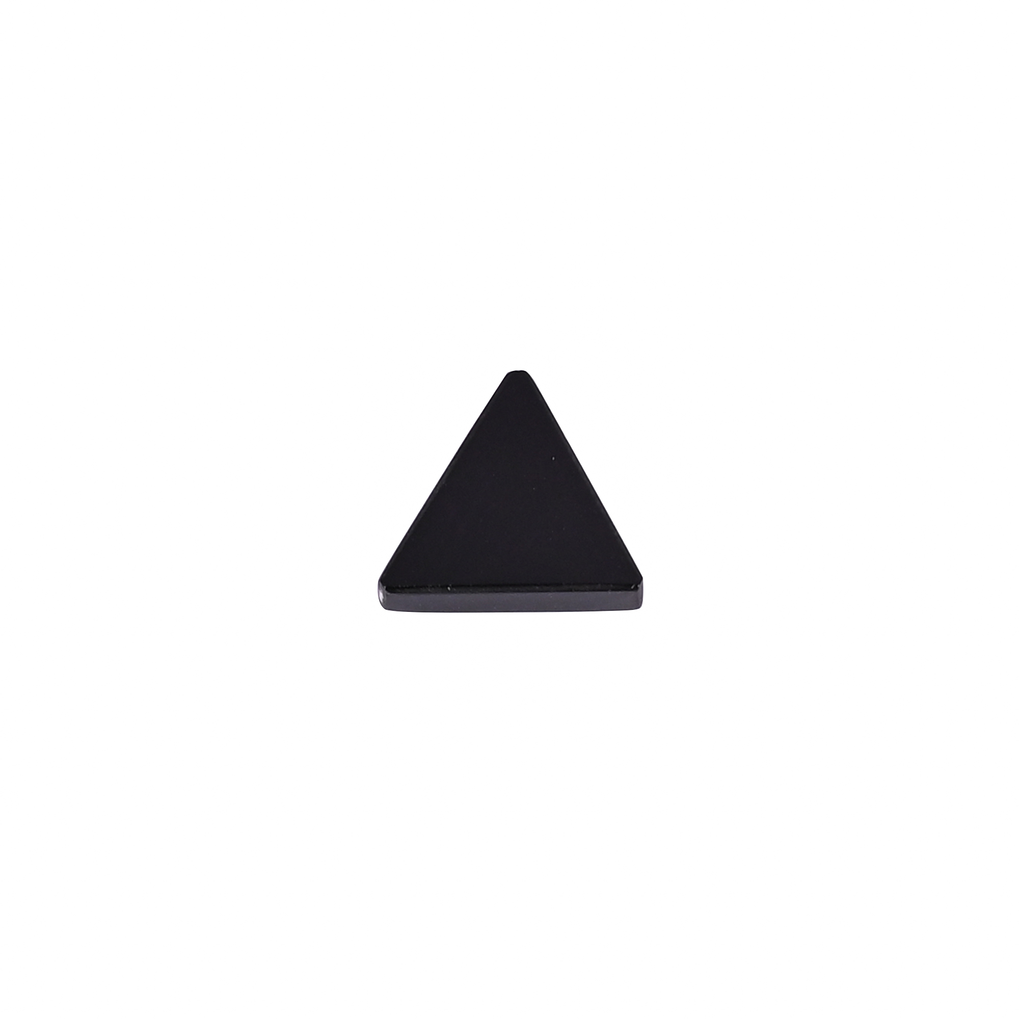 Black Onyx 26 Carat 10mm Triangle Shape Loose Gemstone
