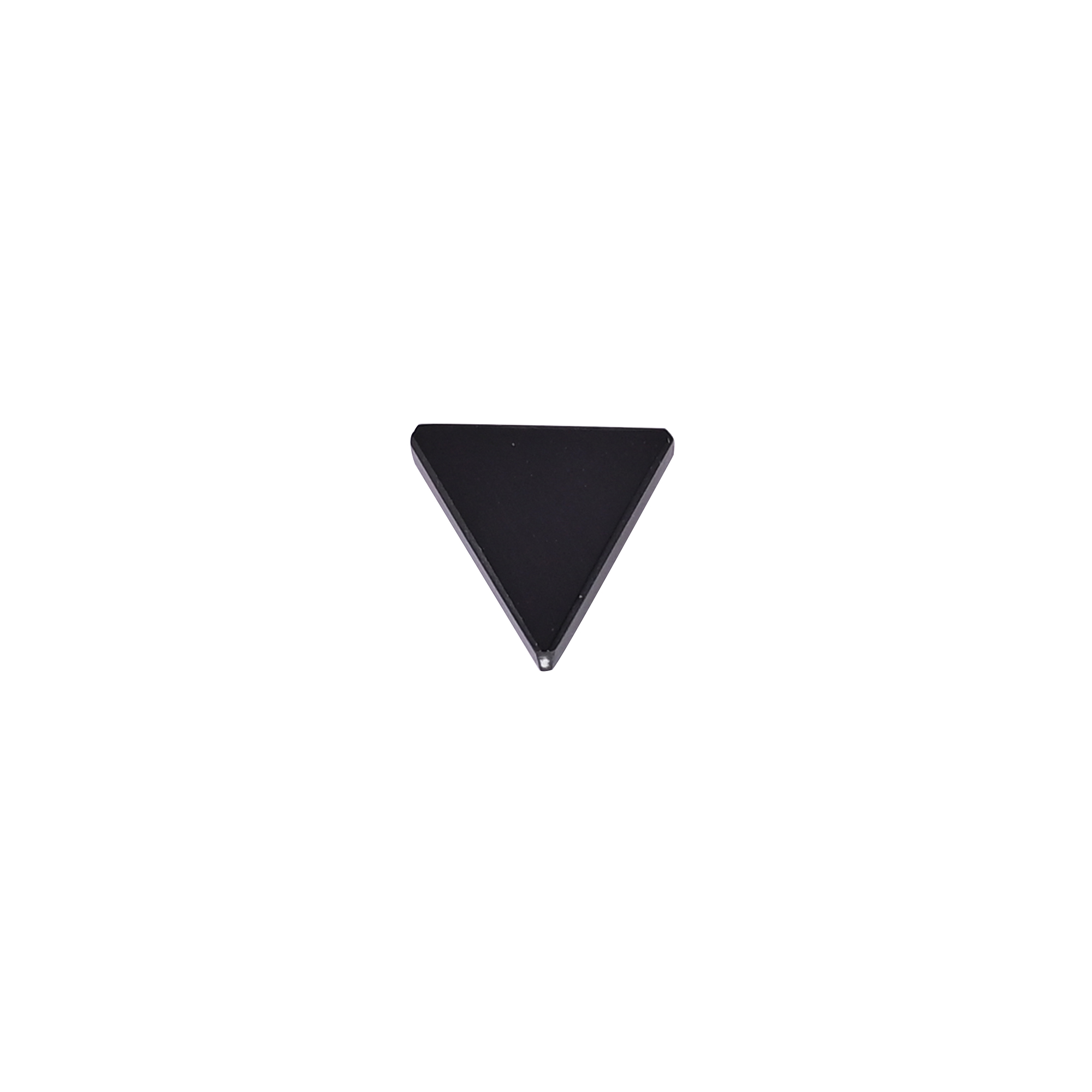 Black Onyx 26 Carat 10mm Triangle Shape Loose Gemstone