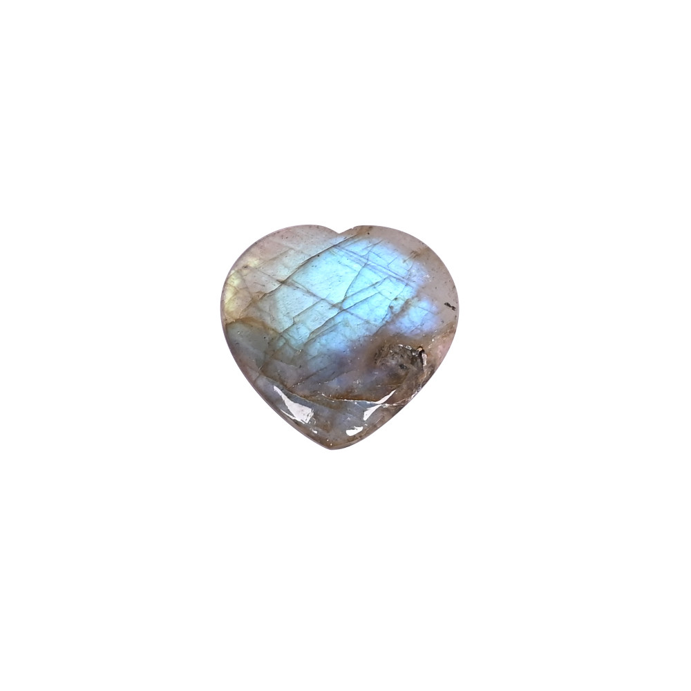 Image of Natural Labradorite 13 Carat 20x21mm Heart  Shape Loose Gemstone