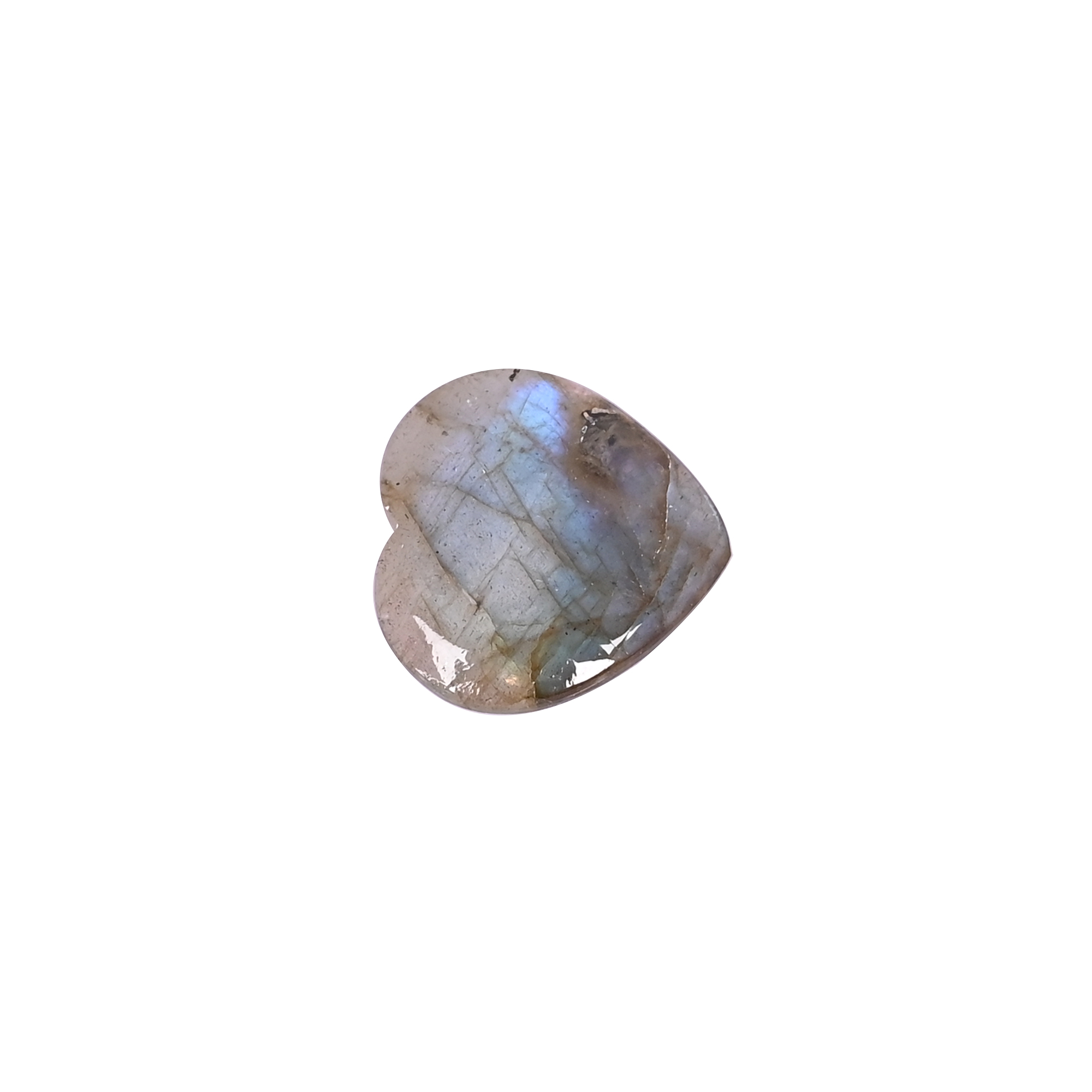 Natural Labradorite 13 Carat 20x21mm Heart Shape Loose Gemstone