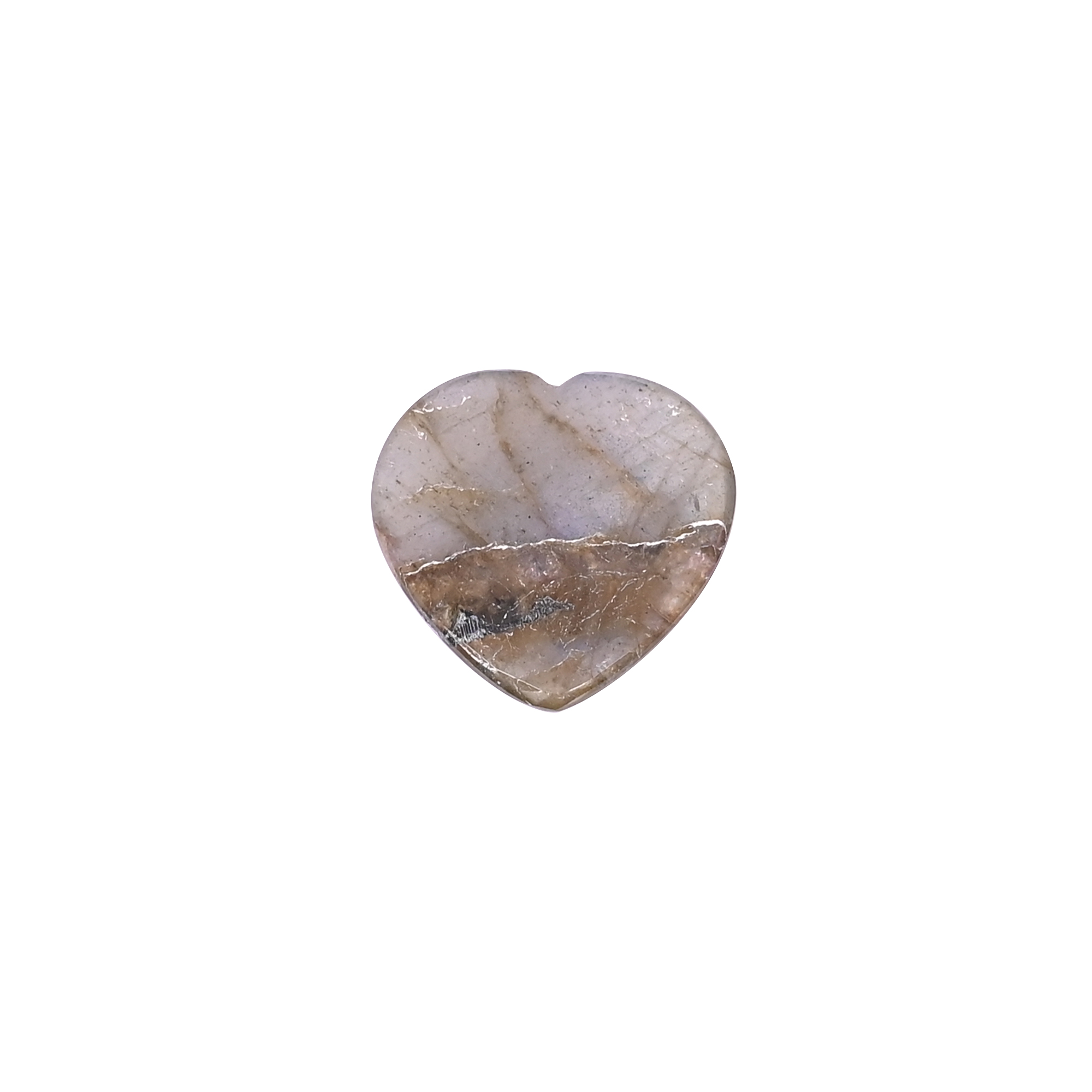 Natural Labradorite 13 Carat 20x21mm Heart  Shape Loose Gemstone