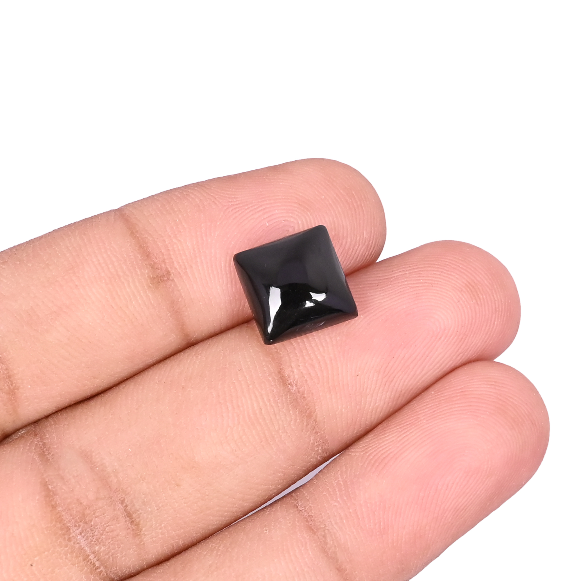 Natural Black Onyx 4Carat 11X9mm Rectangle Shape Loose Gemstone