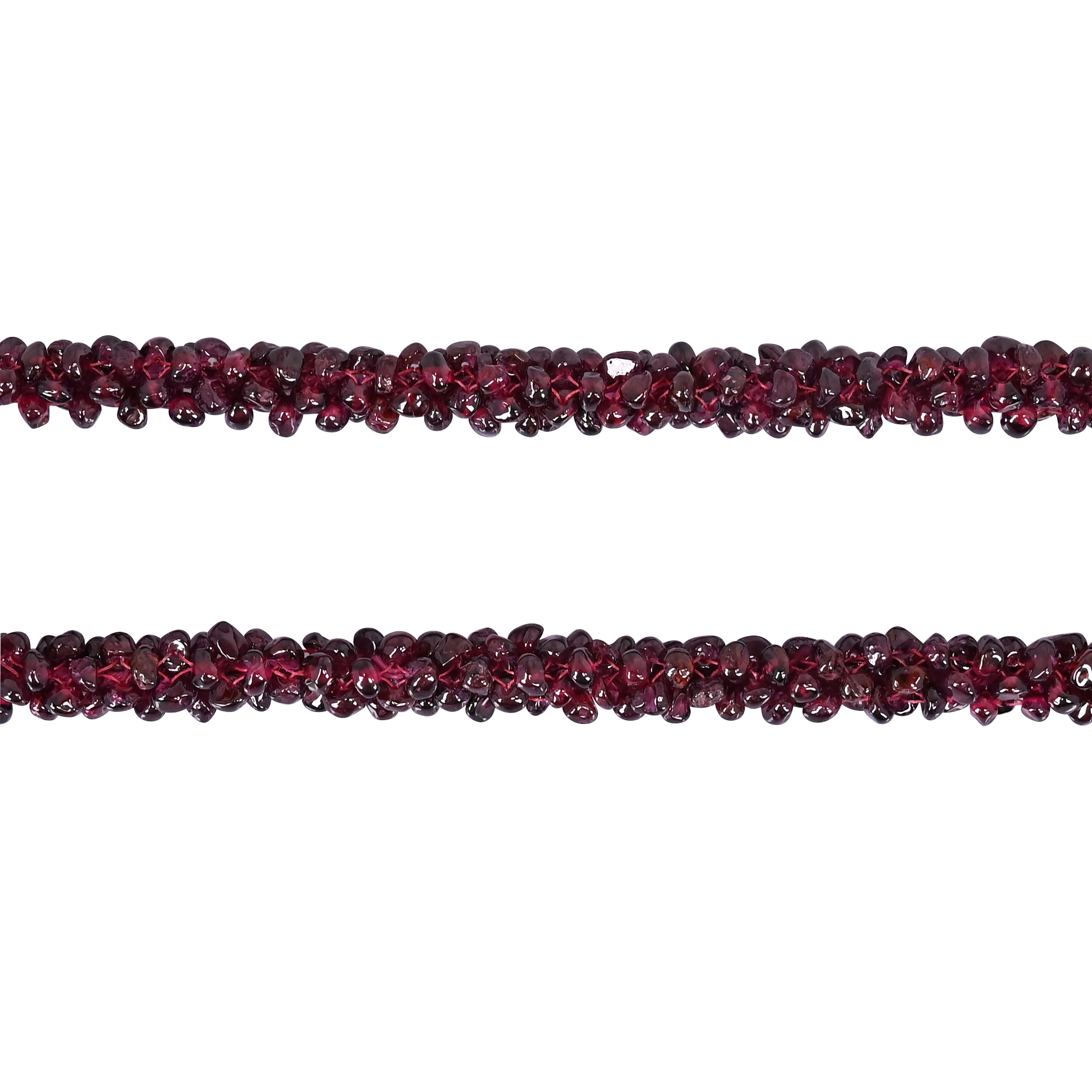 Natural Hyderabadi Garnet 70Gram 24inch Beaded Necklace