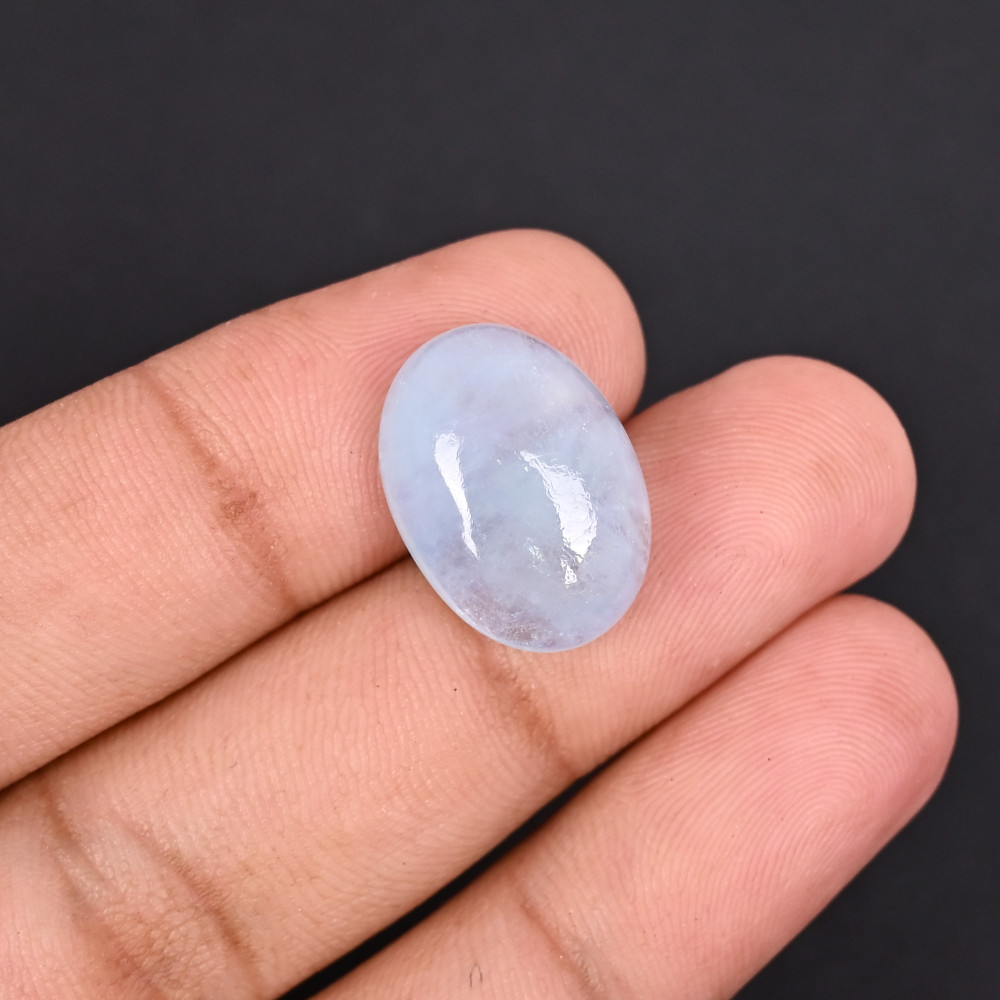 Image of Natural Aquamarine 13.1 Carat 18x13mm Oval Cabochon Shape Loose Gemstone