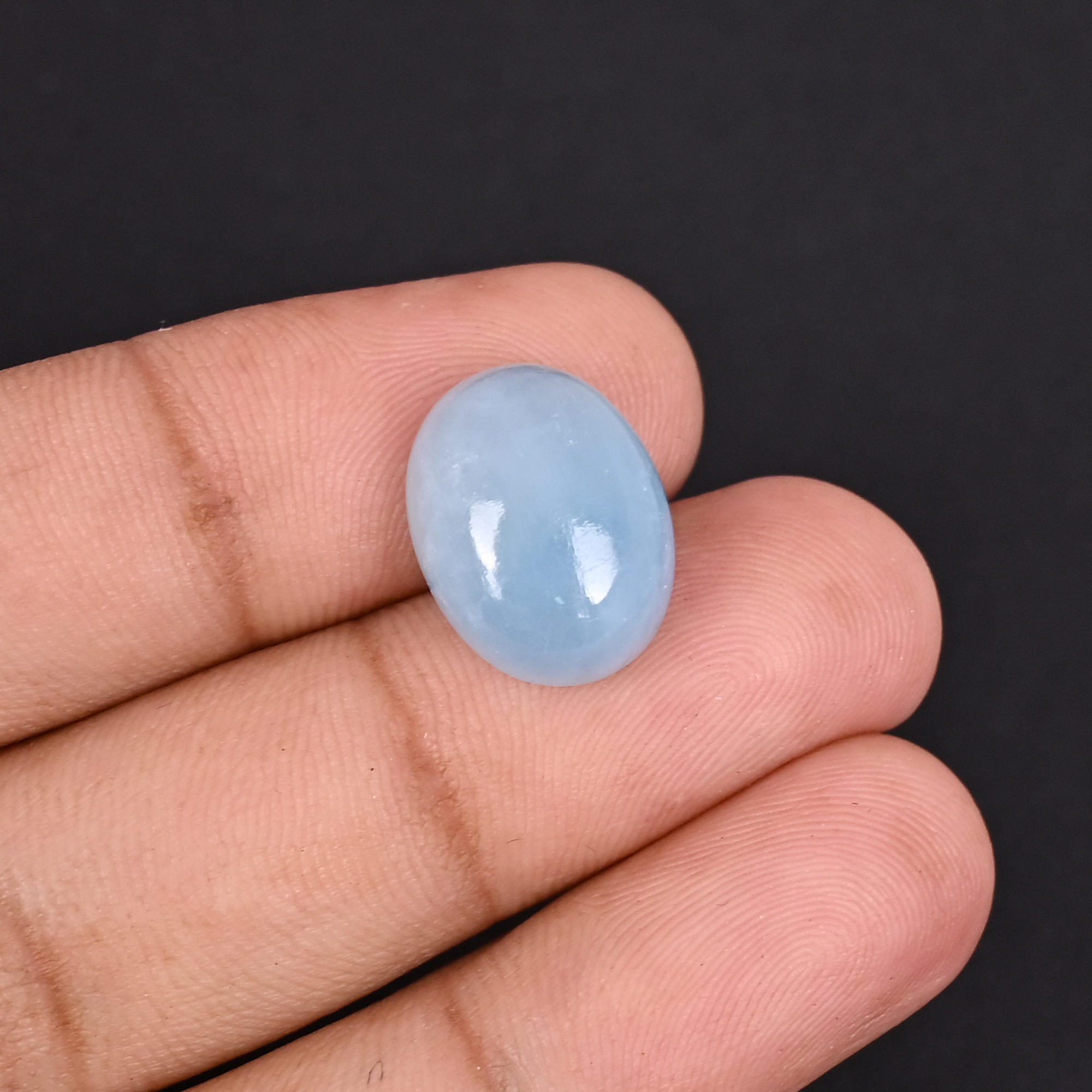 Natural Aquamarine 97 Carat 15x12mm Oval Cabochon Shape Loose Gemstone