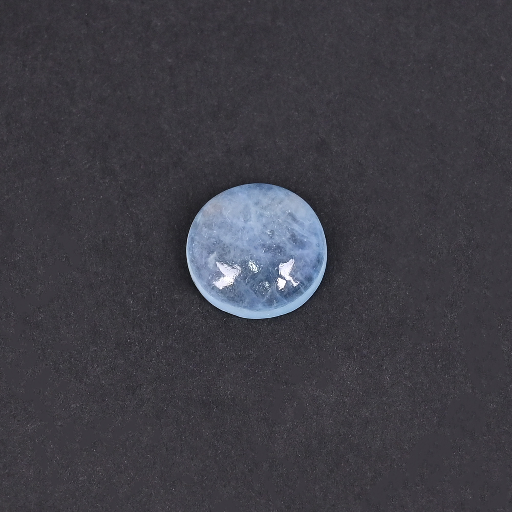 Natural Aquamarine 5 Carat 12mm Round Cabochon Shape Loose Gemstone