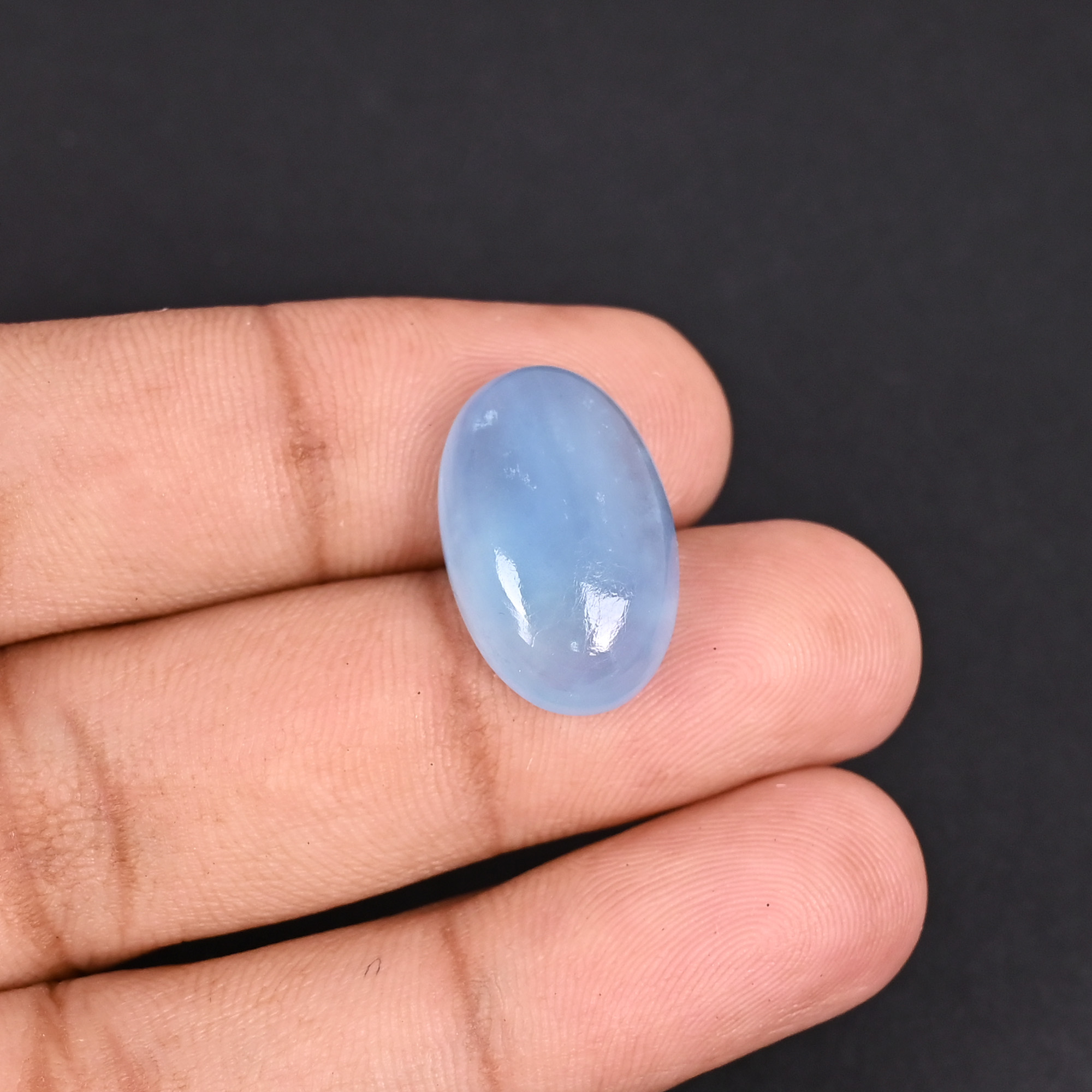 Natural Aquamarine 14 Carat 20x13mm Oval Cabochon Shape Loose Gemstone