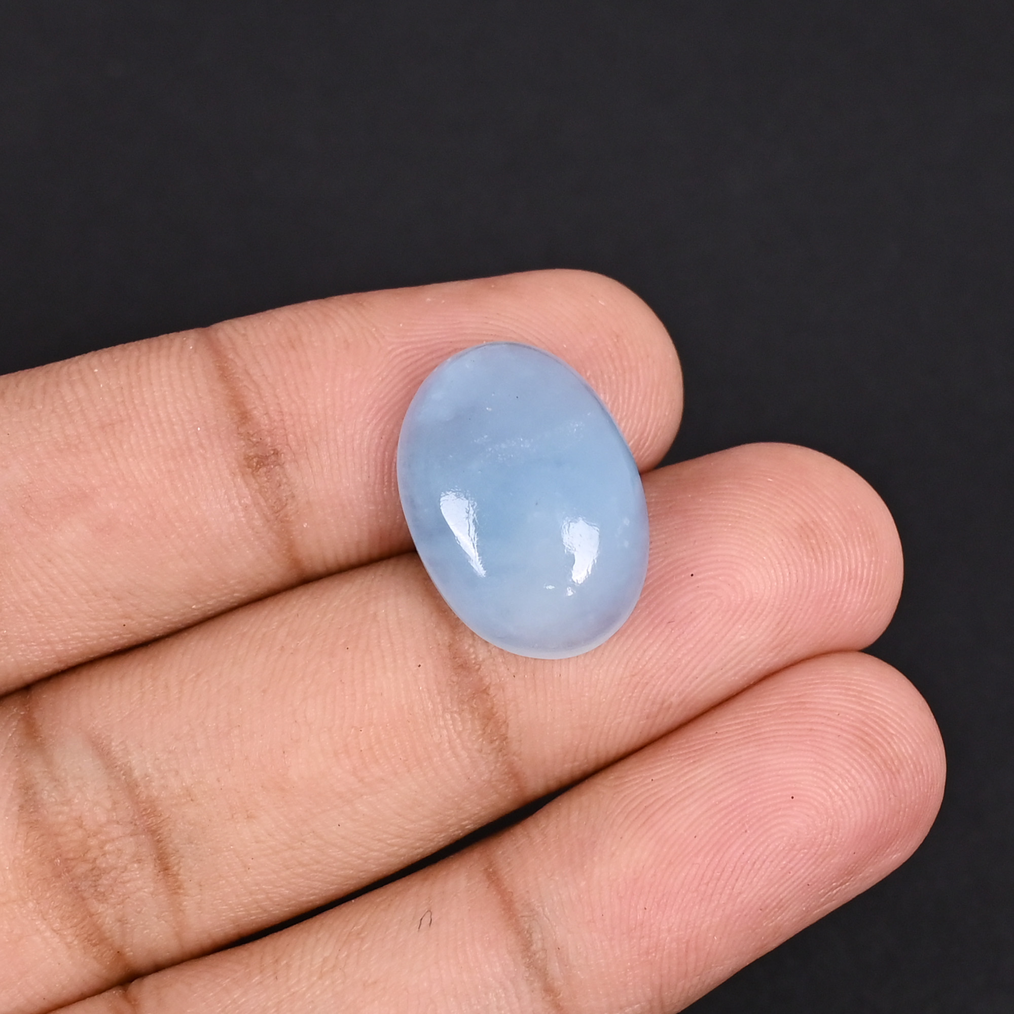 Natural Aquamarine 123  Carat 19x13mm Oval Cabochon Shape Loose Gemstone