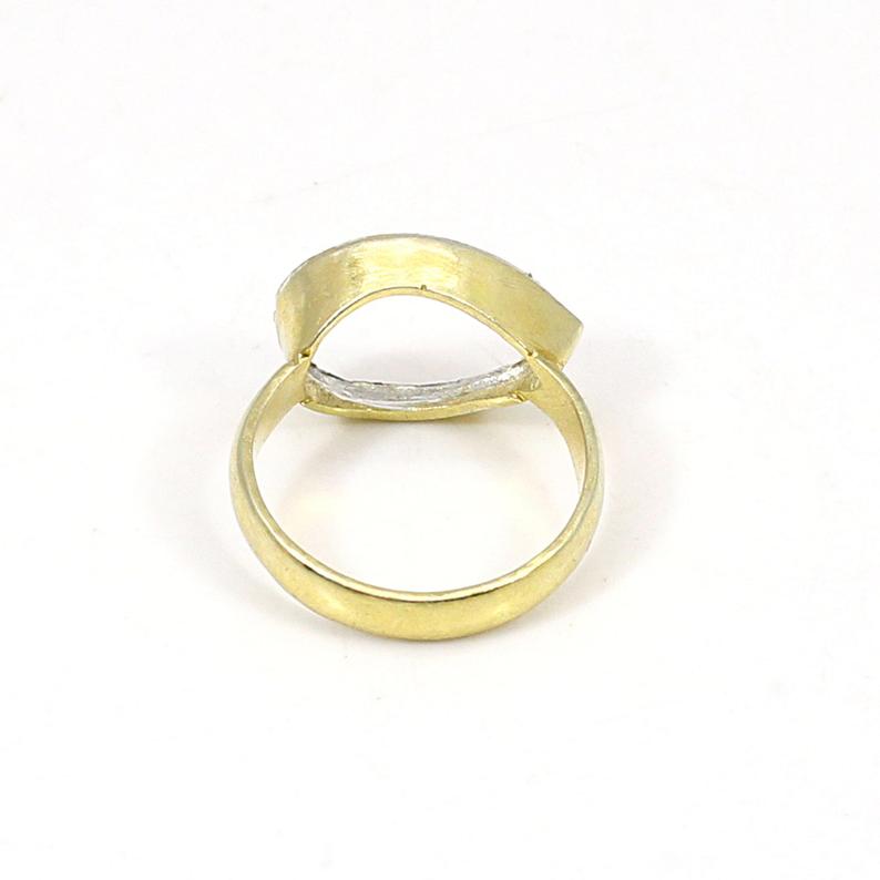 925 Sterling Silver Pear 14x10mm Stone Simple Blank Bezel Cup Ring Collet