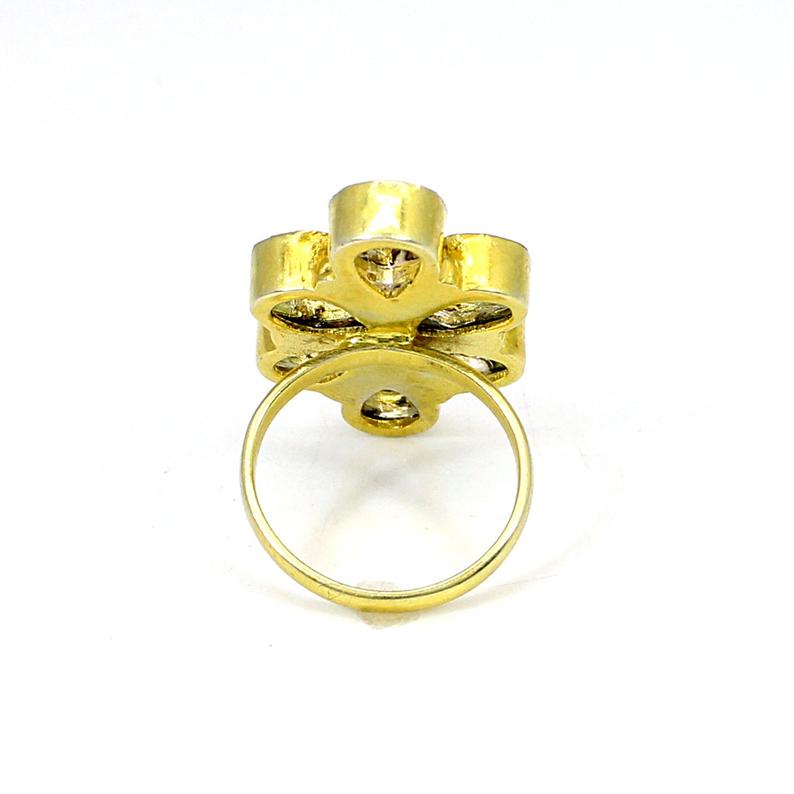 925 Sterling Silver Pear 8x6mm 6 Stone Blank Flower Designer Bezel Cup Ring Collet