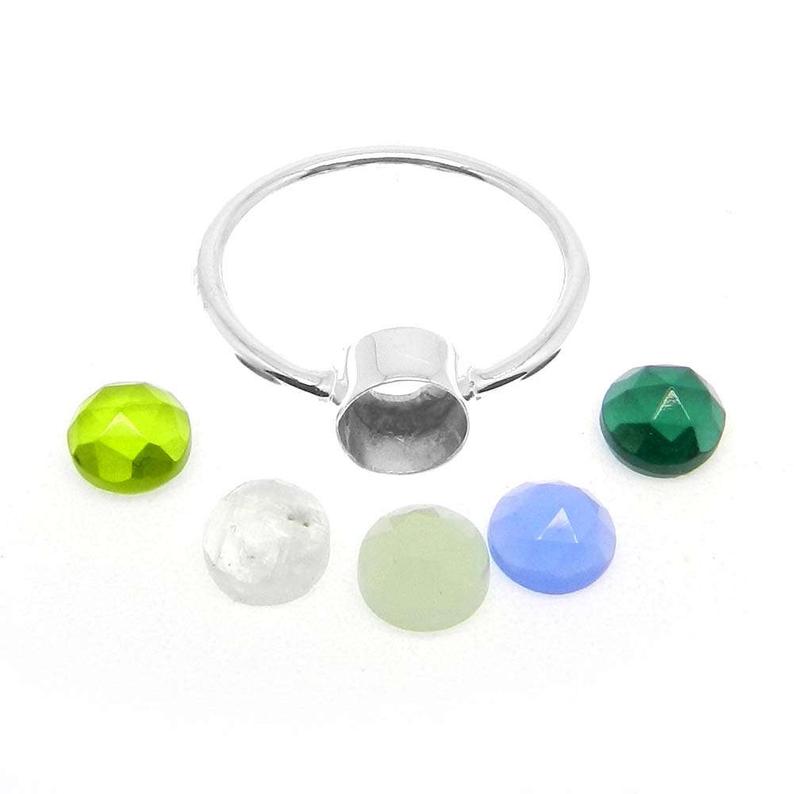 925 Sterling Silver Ring Collet 4mm To 20mm Round Rose Cut Gemstone Bezel Cup For Ring Making Metal Casting For Ring Setting