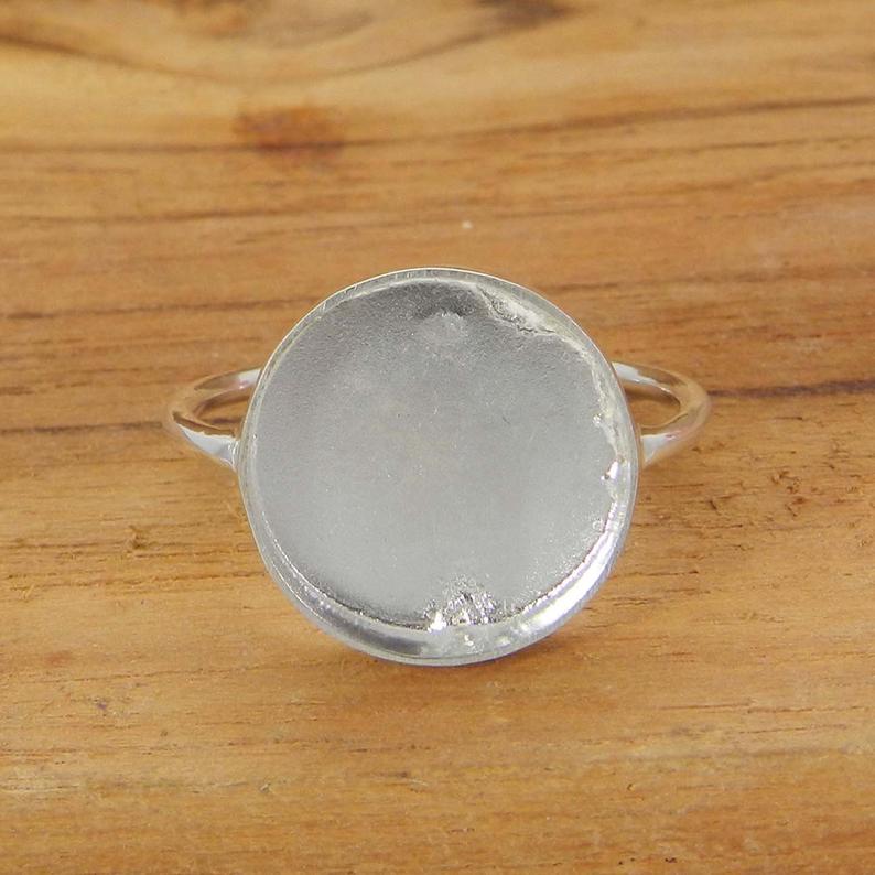 925 Sterling Solid Silver Ring Collet 3mm To 25mm Round Rose Cut Stone Close Back Bezel Cup For Ring Metal Casting For Ring Setting