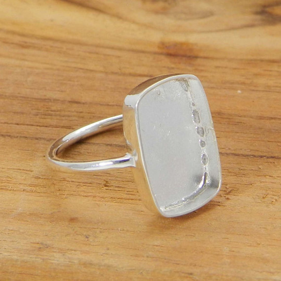 925 Sterling Solid Silver Ring Collet 6x4mm To 25x20mm Rectangle Cushion Stone Close Back Bezel Cup For Ring Making Metal Casting For Ring Setting