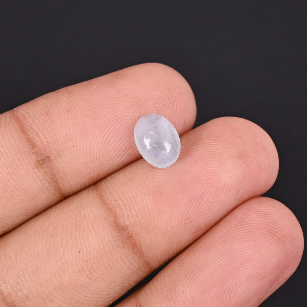 Image of Natural Aquamarine 1.8 Carat 8x6mm Oval Cabochon Shape Loose Gemstone