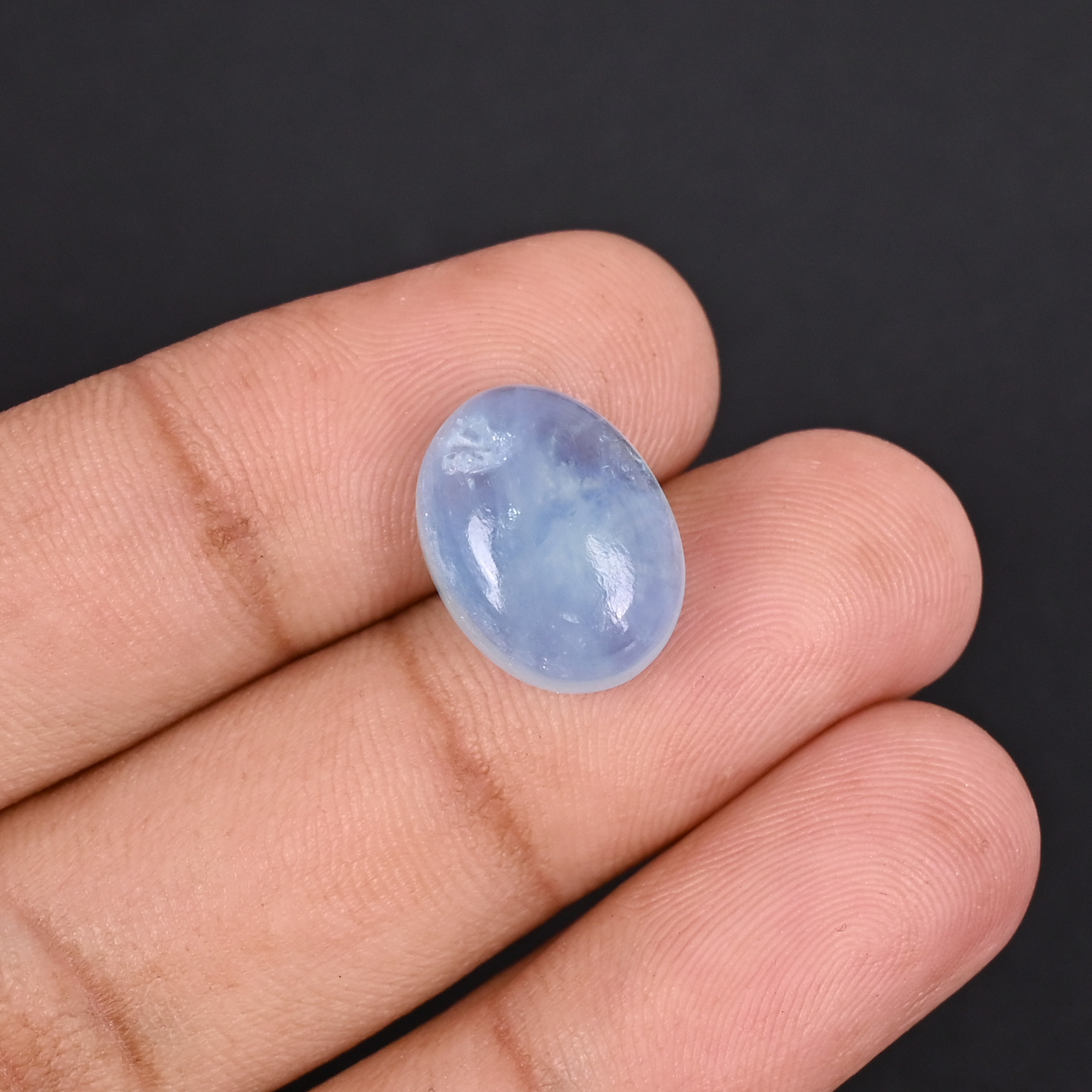 Natural Aquamarine 9 Carat 15x11mm Oval Cabochon  Shape Loose Gemstone