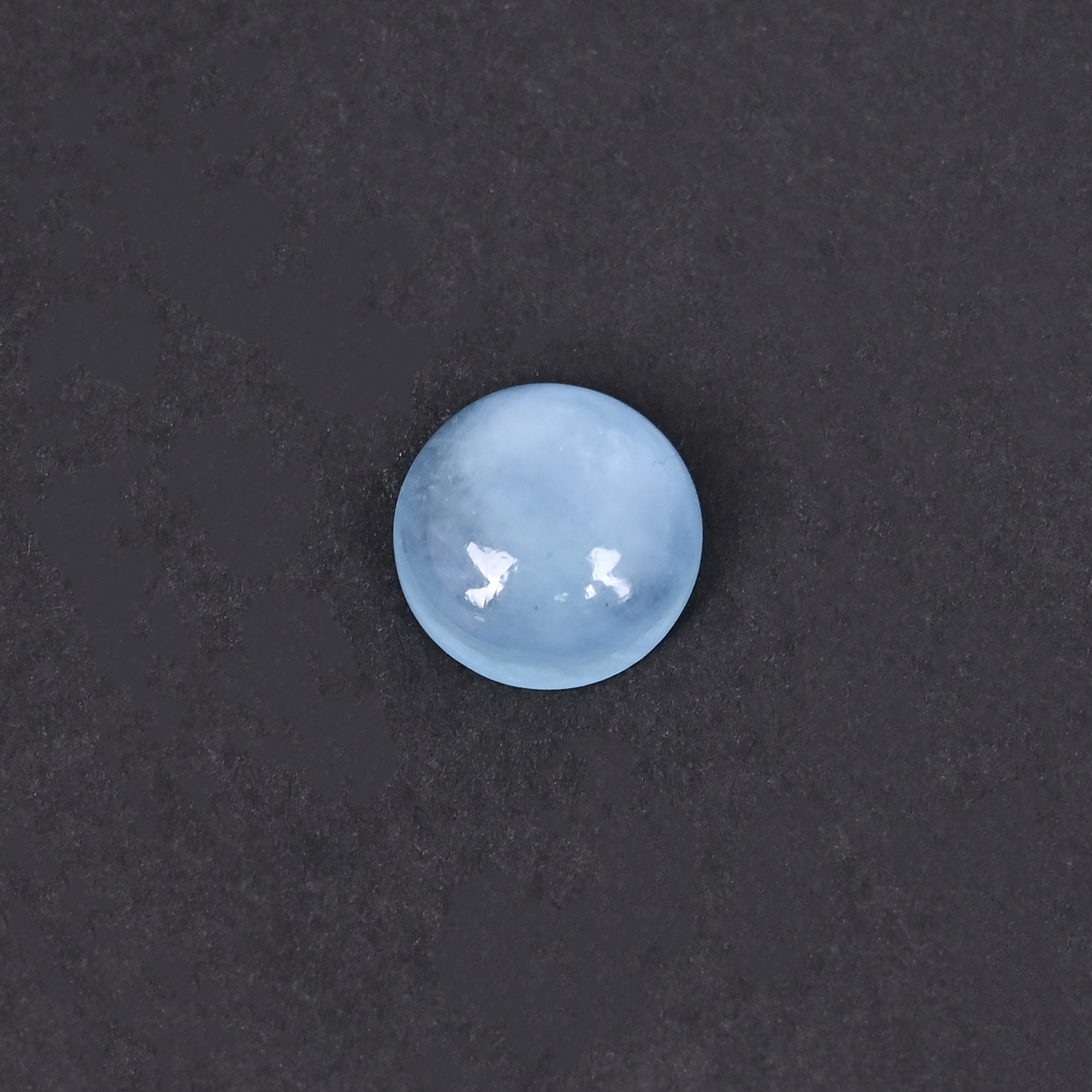 Natural Aquamarine 63 Carat 12mm Round Cabochon Shape Loose Gemstone
