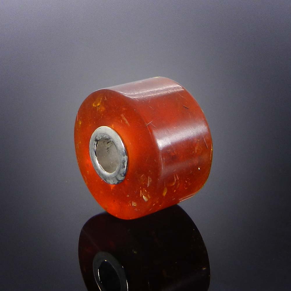 Aqua chalcedony big hole gemstone silver core beads for necklace making