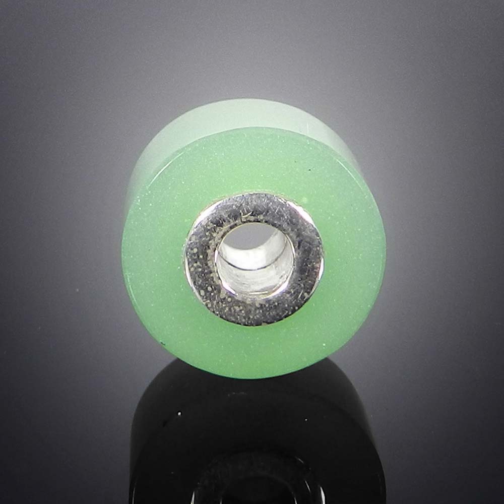 Aqua chalcedony big hole gemstone silver core beads for necklace making