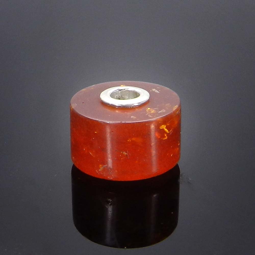 Aqua chalcedony big hole gemstone silver core beads for necklace making