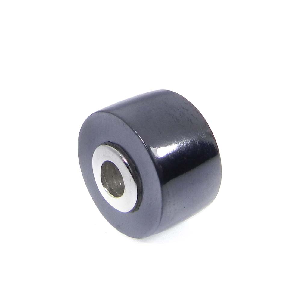 Aqua chalcedony big hole gemstone silver core beads for necklace making