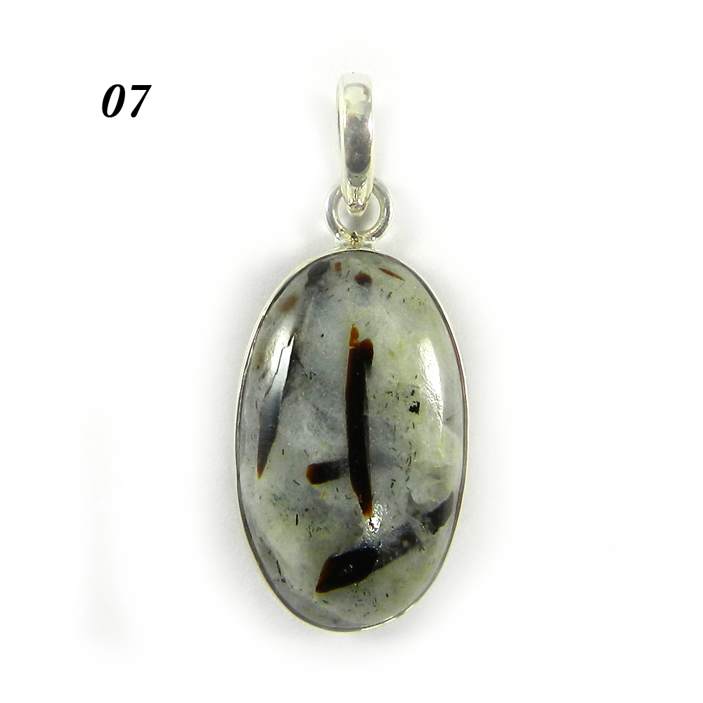Astrophyllite 925 Sterling Silver Bezel Set Designer Pendant