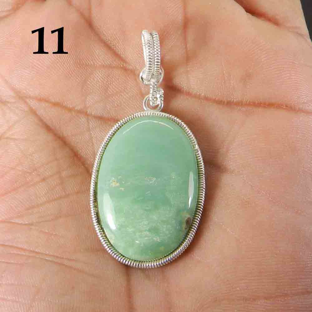 Australian Chrysoprase 925 Sterling Silver Designer Pendant