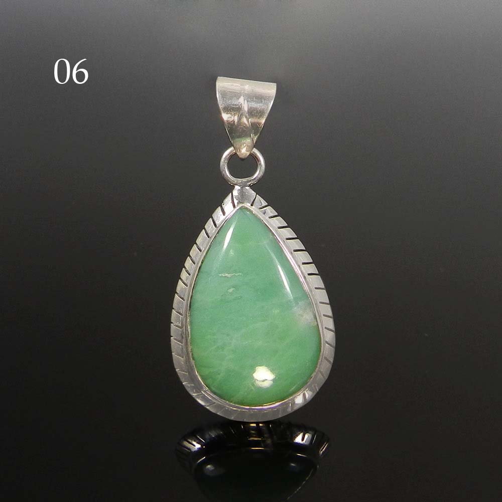 Australian Chrysoprase 925 Sterling Silver Designer Pendant