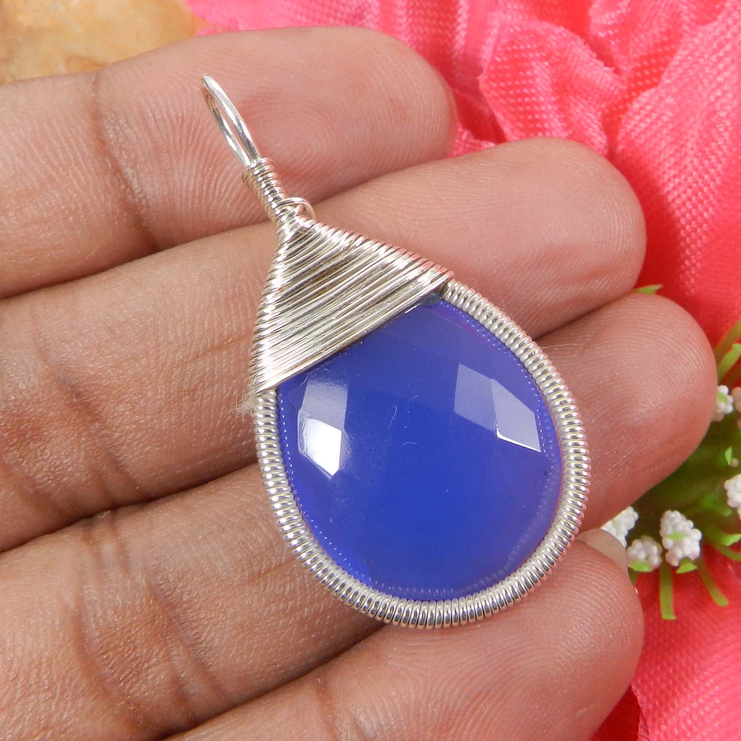 Bailey Amethyst Hydro Silver Wire Wrapped Designer Pendant