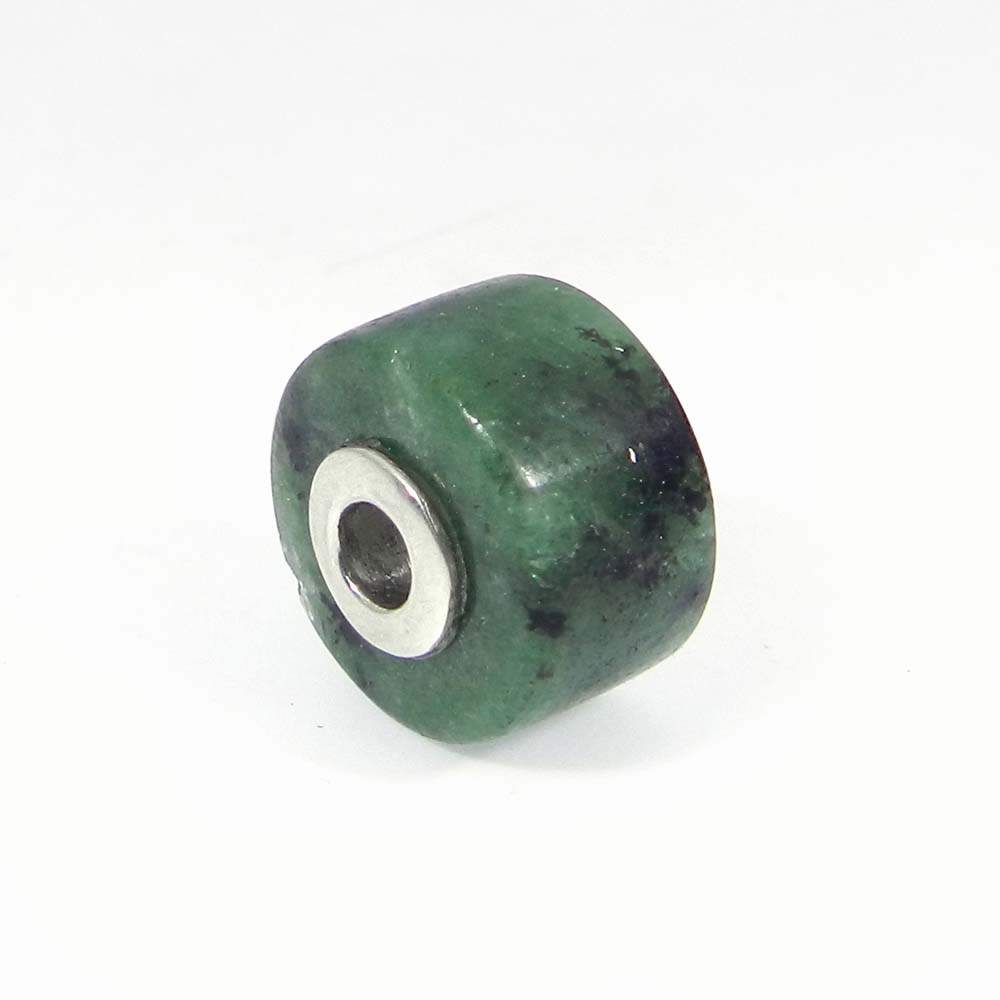 Blue hydro big hole gemstone silver core beads for necklace making