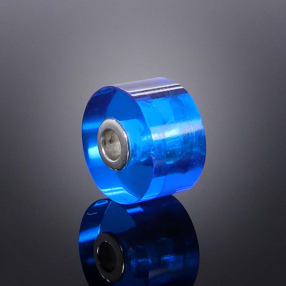 Blue hydro big hole gemstone silver core beads for necklace making