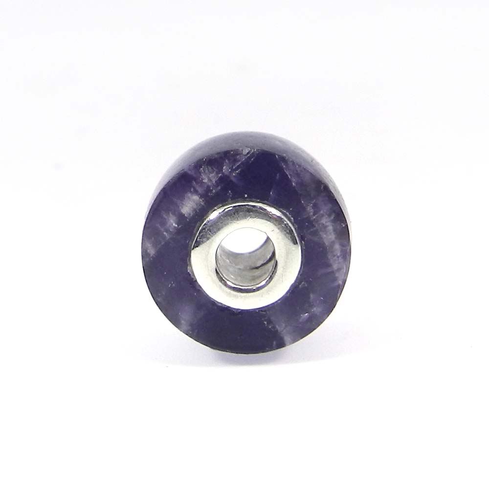 Blue hydro big hole gemstone silver core beads for necklace making