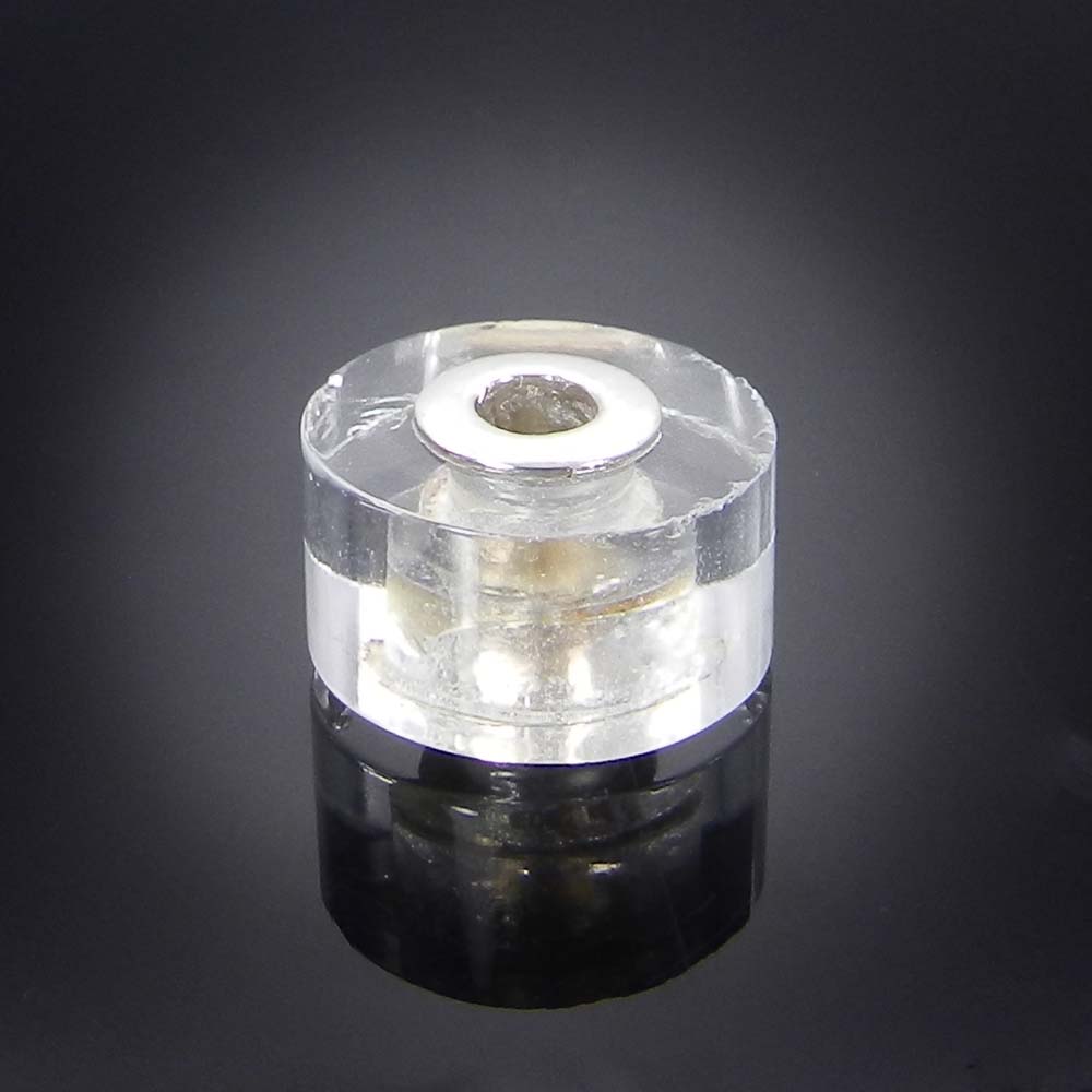 Blue hydro big hole gemstone silver core beads for necklace making