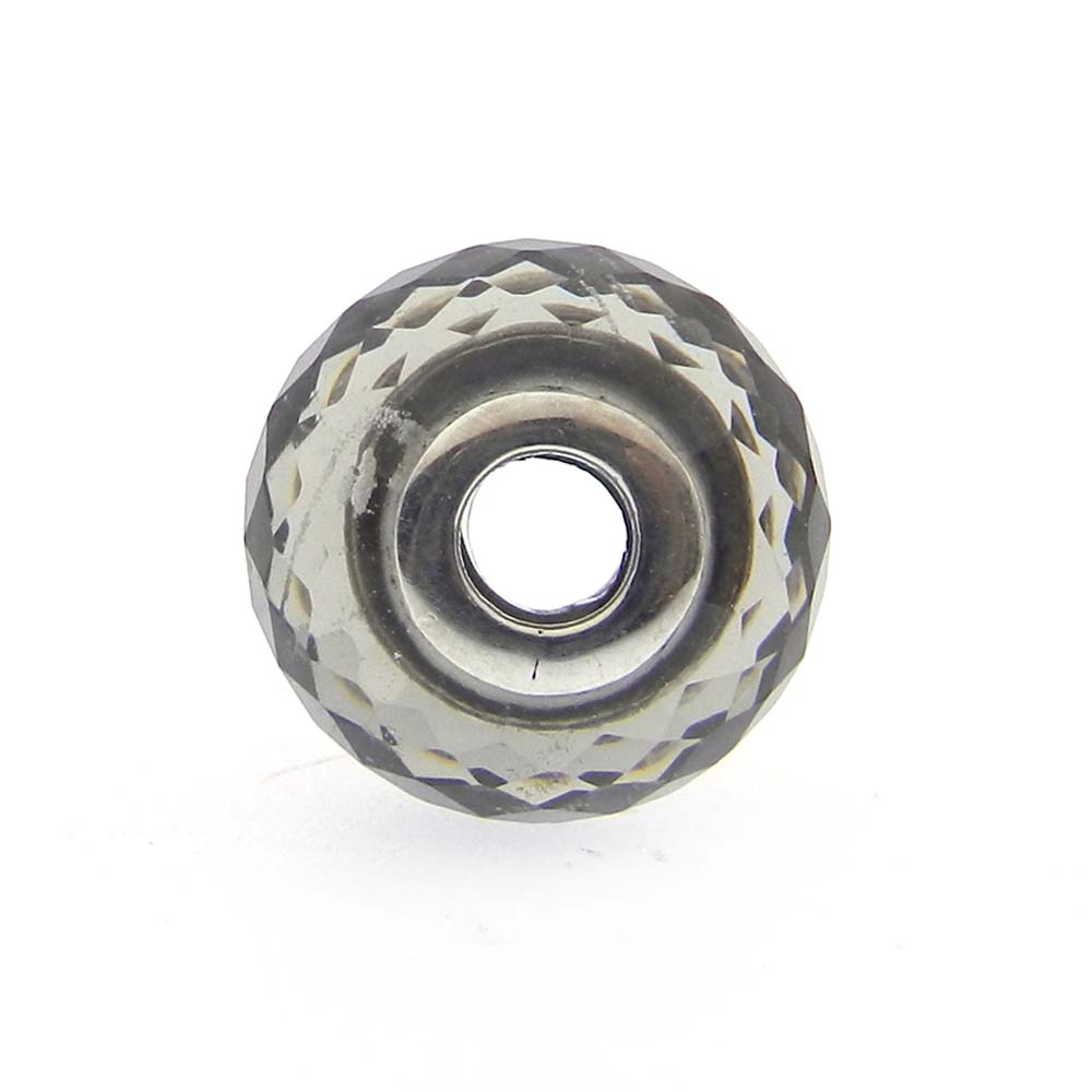 Blue topaz hydro big hole gemstone silver core beads for earring making