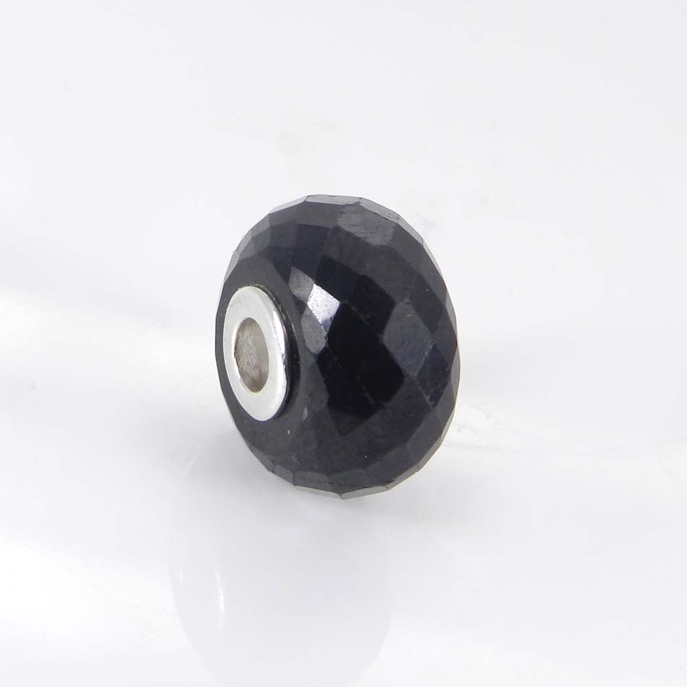 Blue topaz hydro big hole gemstone silver core beads for earring making