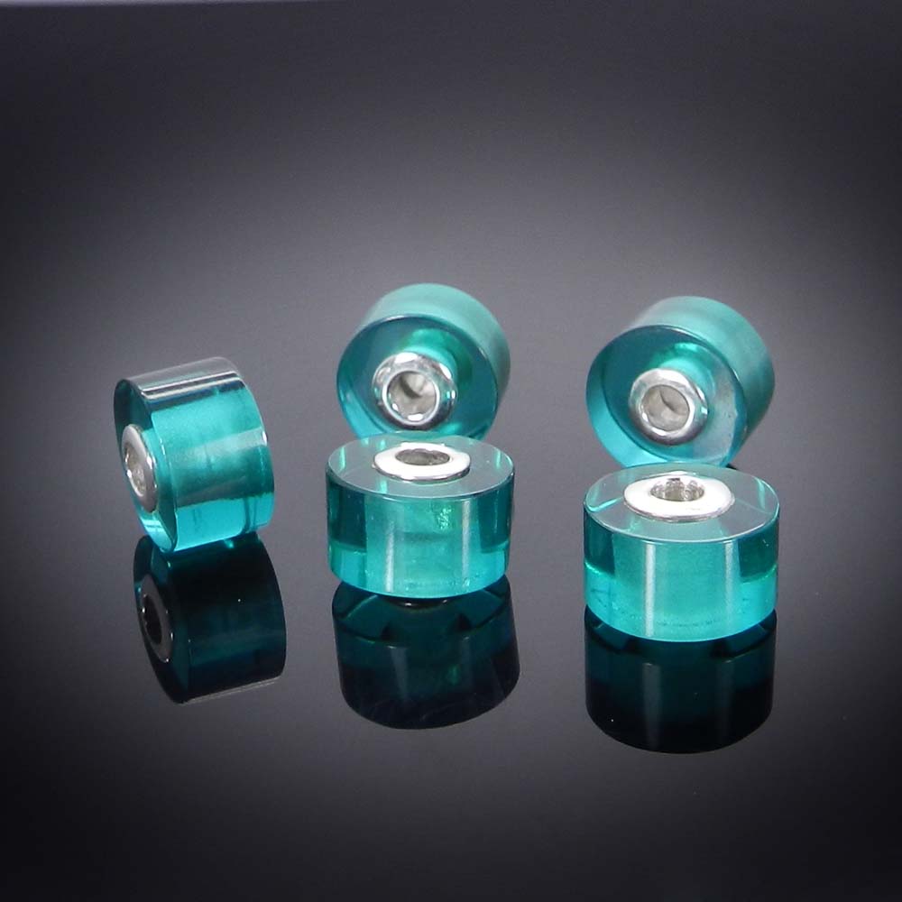 Blue topaz hydro big hole gemstone silver core beads for earring making