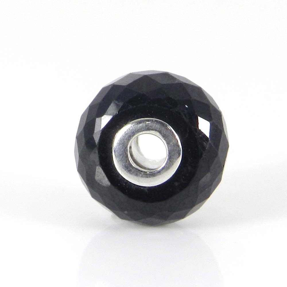 Blue topaz hydro big hole gemstone silver core beads for earring making
