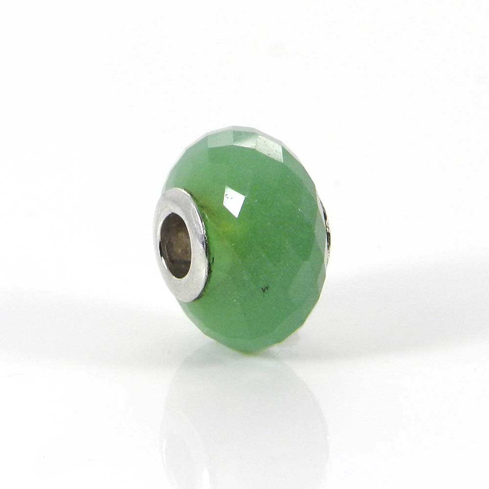 Blue topaz hydro big hole gemstone silver core beads for earring making