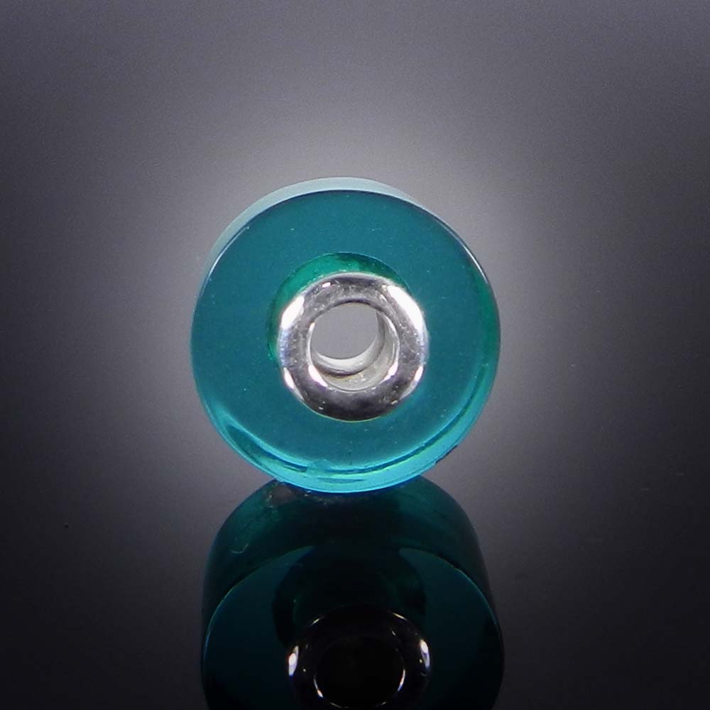 Blue topaz hydro big hole gemstone silver core beads for earring making