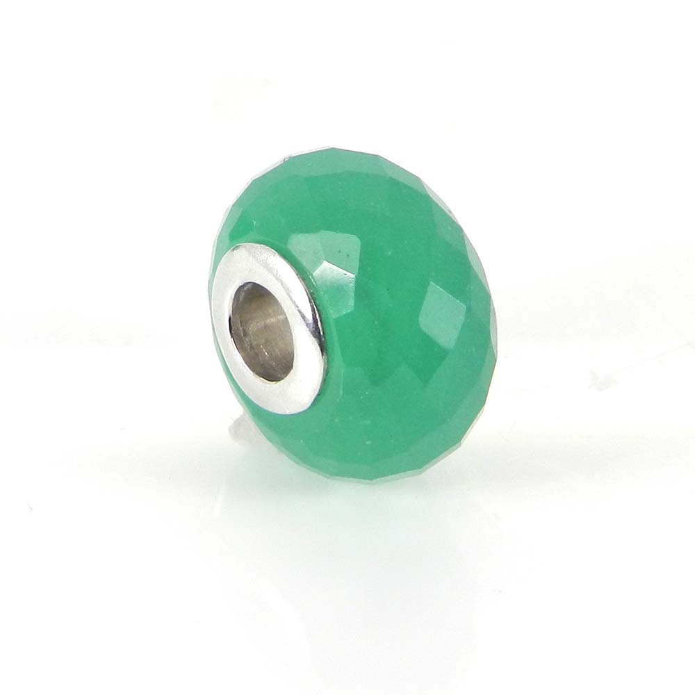 Blue topaz hydro big hole gemstone silver core beads for earring making