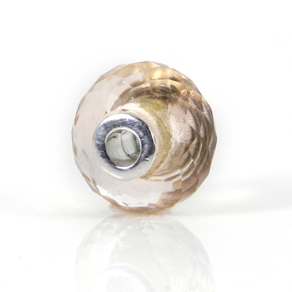 Blue topaz hydro big hole gemstone silver core beads for earring making