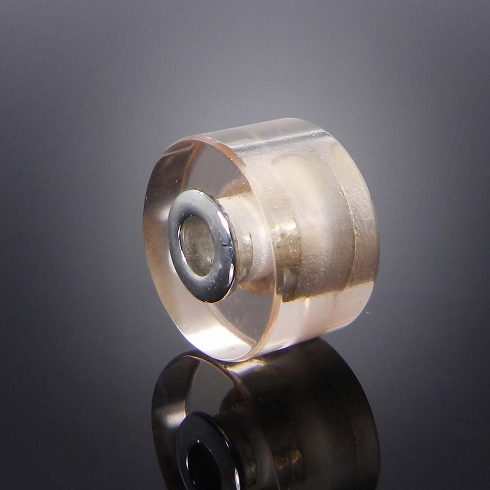 Blue topaz hydro big hole gemstone silver core beads for earring making