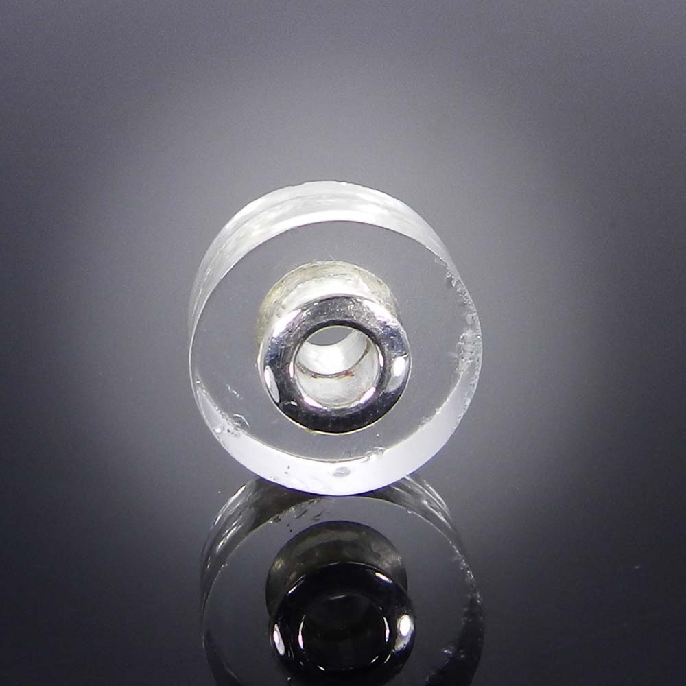 Blue topaz hydro big hole gemstone silver core beads for earring making